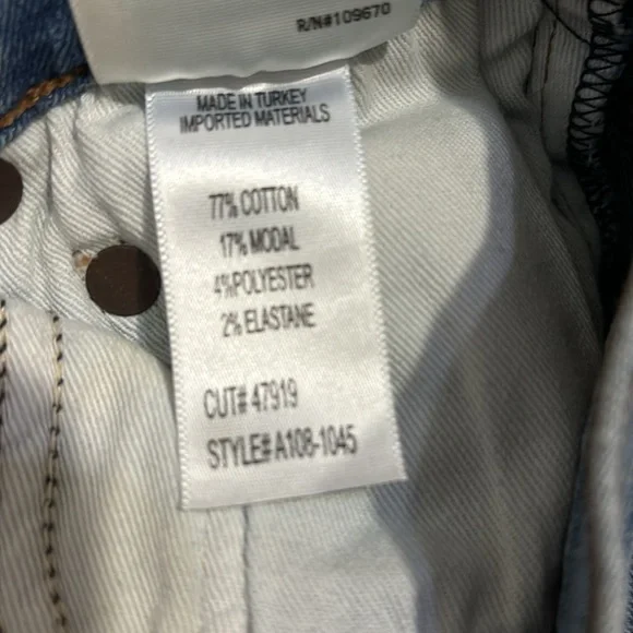 Agolde Sophie High Rise Skinny Jeans Size 25 Scheme Wash Light Blue A108-1045 - Picture 9 of 9